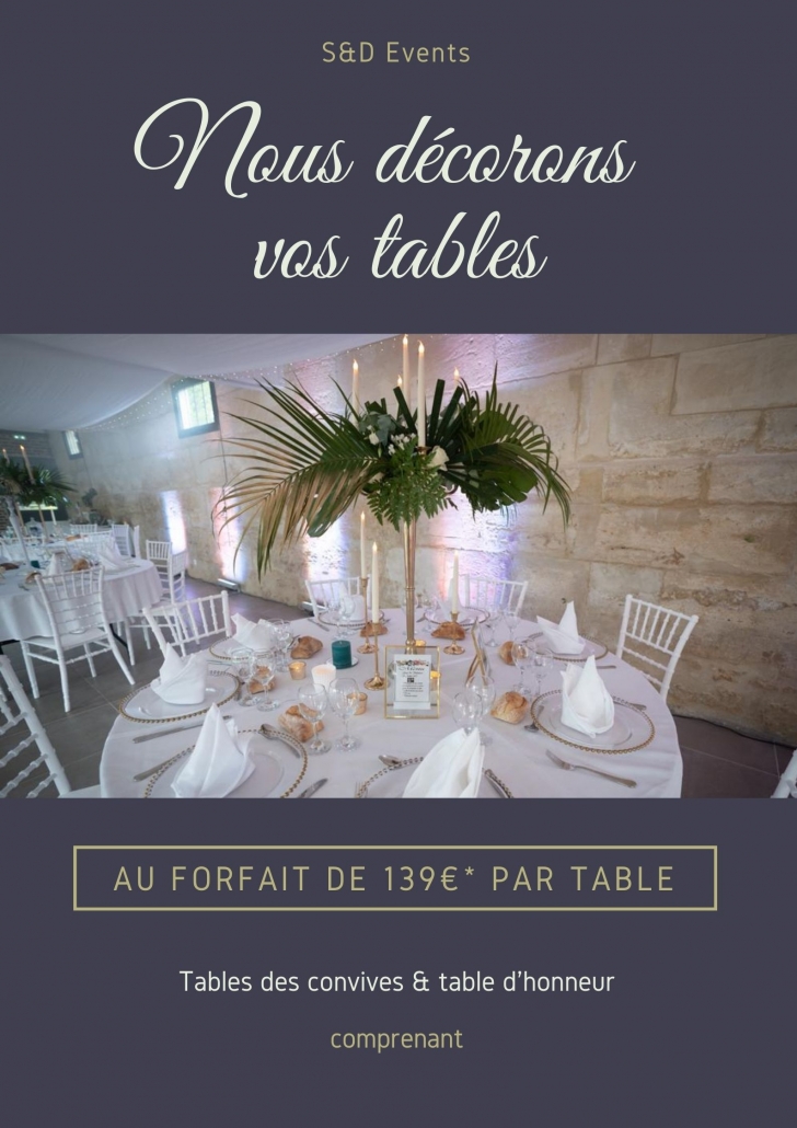 Forfait déco de tables
